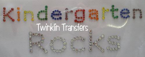 Rhinestone Transfer Hot Fix Iron On KINDERGARTEN ROCKS
