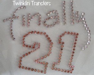 Rhinestone Transfer Hot Fix Iron On FINALLY 21 BIRTHDAY