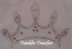 Rhinestone Hot Fix IronOn Transfer PRINCESS TIARA CROWN