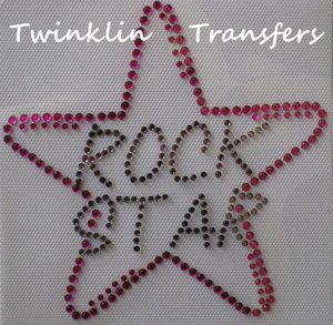 Rhinestone Transfer Iron ROCK STAR HOT PINK PURPLE