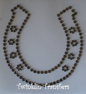 Rhinestone Hot Fix Iron On Transfer HORSESHOE HORSE