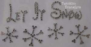 Rhinestone Transfer IronOn DISNEY MICKEY SNOW SNOWFLAKE