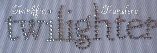 Rhinestone Hot Fix Iron On Transfer TWILIGHTER TWILIGHT