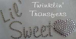 Rhinestone Transfer Iron On LIL LITTLE SWEETHEART HEART