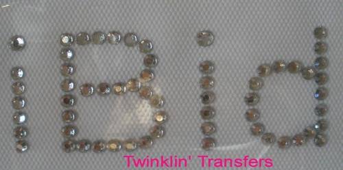 Rhinestone Transfer Hot Fix Iron On I BID AUCTION