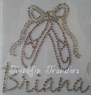 Rhinestone Transfer Iron On PERSONALIZED BALLET SHOES