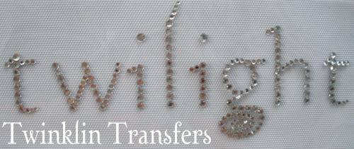 Rhinestone Transfer IronOn TWILIGHT MOVIE EDWARD CULLEN
