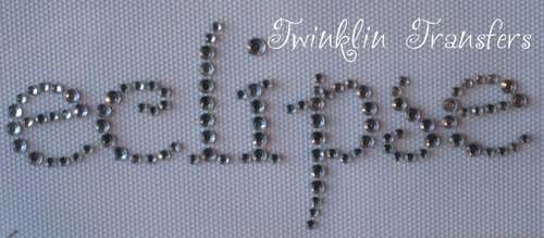 Rhinestone Transfer Iron On TWILIGHT ECLIPSE