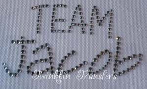 Rhinestone Transfer Iron On TWILIGHT TEAM JACOB BLACK