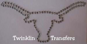 Rhinestone Hot Fix Iron On Transfer TEXAS LONGHORN