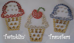 Rhinestone Hot Fix Iron On Transfer PATRIOTIC ICE CREAM