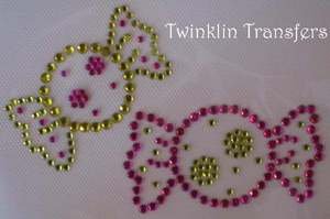 Rhinestone Hot Fix Iron On Transfer CANDY HOT PINK
