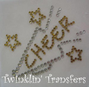 Rhinestone Transfer Hot Fix Iron On CHEER CHEERLEADING