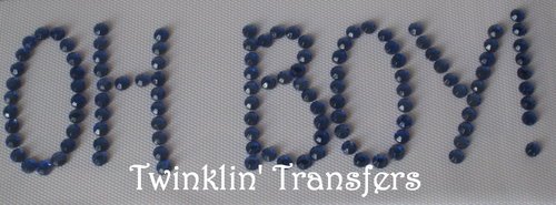 Rhinestone Transfer Iron On MATERNITY BABY OH BOY!