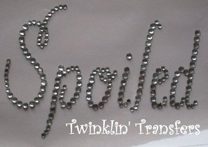 Rhinestone Hot Fix Iron On Transfer SPOILED