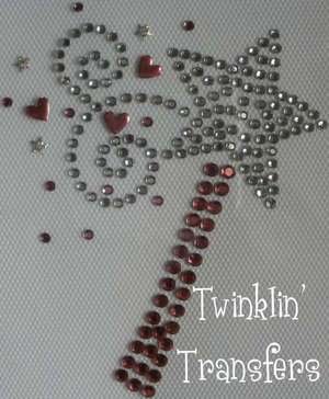 Rhinestone Transfer Iron On STAR PRINCESS WAND