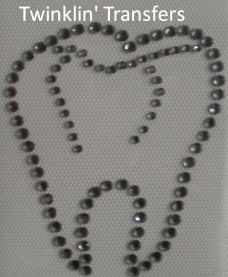 Rhinestone Transfer Iron On DENTAL TOOTH FAIRY