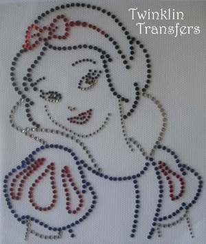 Rhinestone Transfer Iron On SNOW WHITE DISNEY PRINCESS