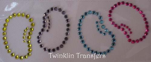 Rhinestone Hot Fix Iron On Transfer JELLY BEANS CANDY