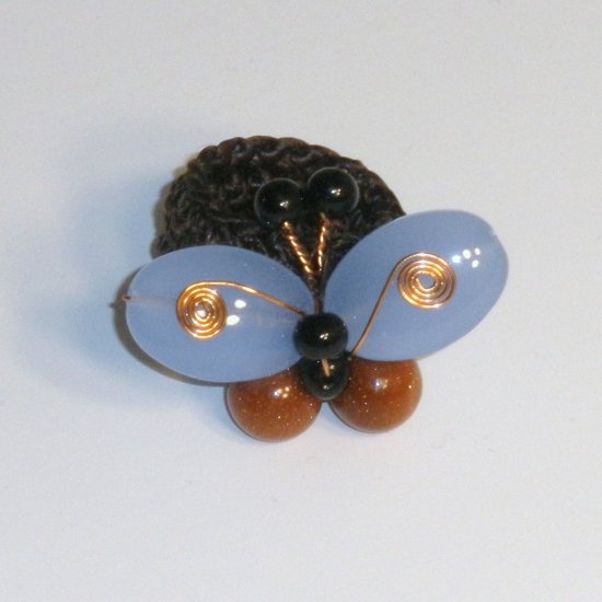 Blue Quartz Butterfly Ring