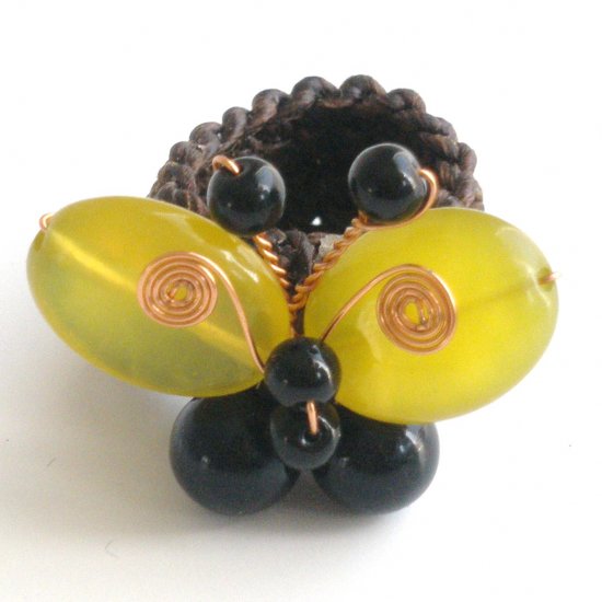 Citrine Butterfly Ring
