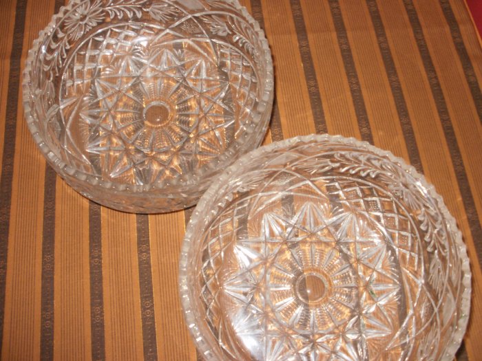 Crystal Salad/Serving Bowls
