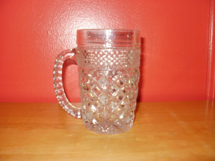 Cut Glass Mug with Handle