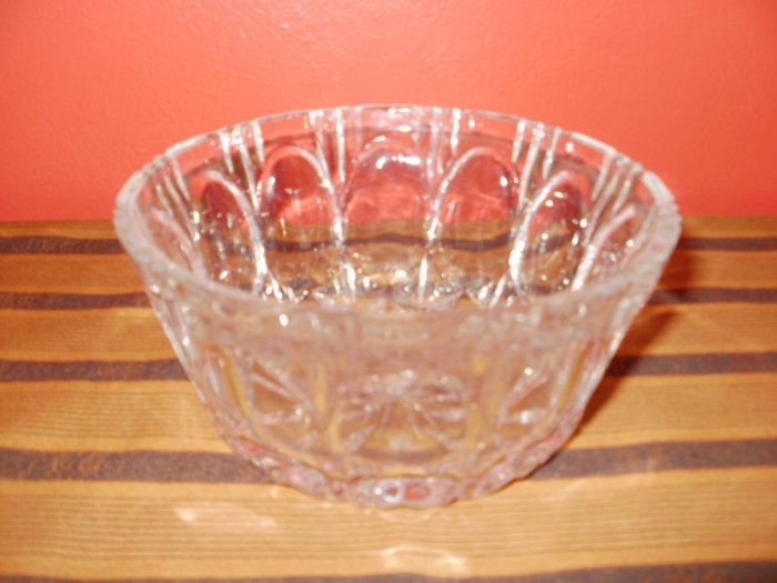 Cut Glass Round Candy Dish