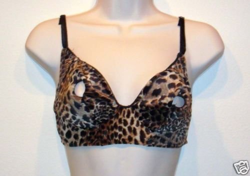 Leopard Print Open nipple Bra o/s