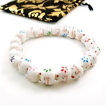A0007 -Japan Genuine Lok Tong Lucky Cat Head A cat colorful candy bracelet DIY Bracelet