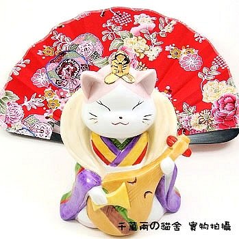 A0080 - Genuine Japanese Lucky Cat Hall of the Lok Benzaiten
