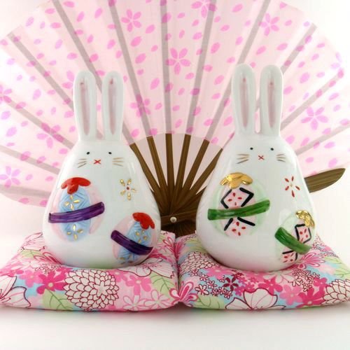 A0090 - Japan Genuine Tao Yue Tang ceramic dye ã ã ã® ã Rabbit