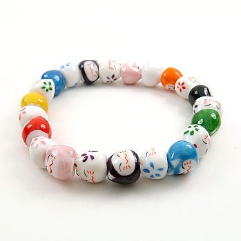 A0102 Japanese Genuine Lok Tong kitten 7 colors candy bracelet