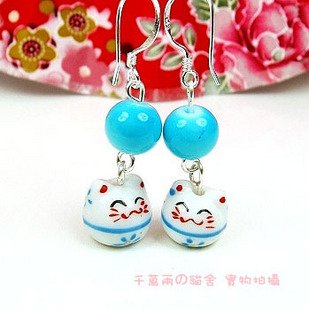 A0173-100% Good Quality Lucky Cat Earrings