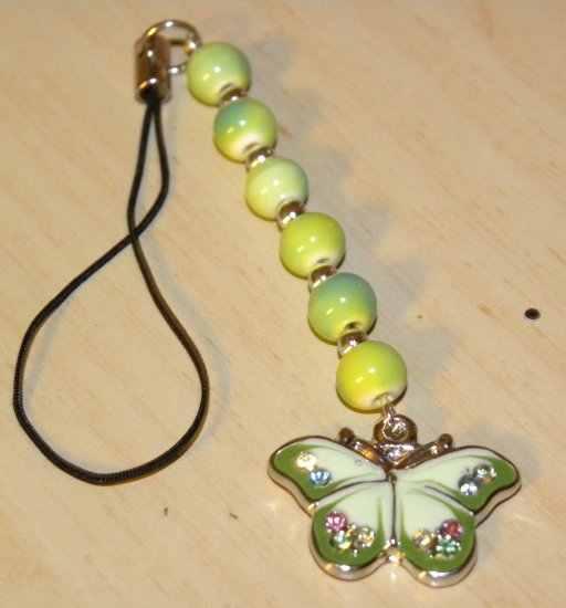 Flying By Butterfly Cellphone Charm