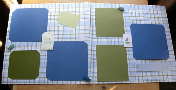 Little One (little boy) 2 12 x 12 Premade Scrapbook Pages