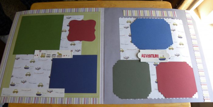 Adventure Little Boy 2 12 x 12 Premade Scrapbook Pages