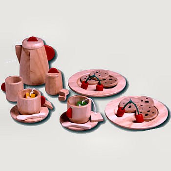 Wooden 25 pc Tea-Set Pretend Play