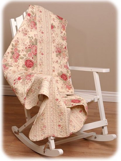 ANTIQUE ROSE THROW - 50" x 60" Greenland Homes NEW!