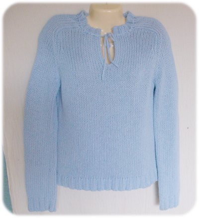 AMERICAN EAGLE LIGHT BLUE Sweater XL Tie Neck
