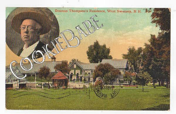 Vtg Denham Thompson Home: WEST SWANZEY NH POSTCARD F80