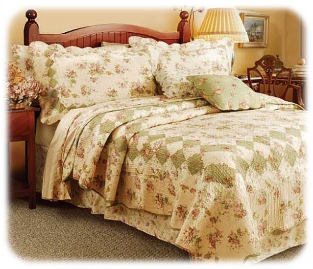 New BLISS COMPLETE QUILT SET w/ 250 TC SHEET SET KING