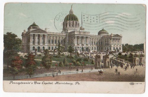Vtg 1910 Harrisburg, PA CAPITOL BUILDING Postcard F11