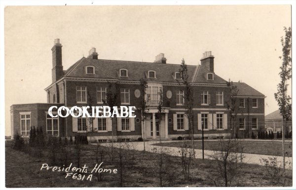 RPPC Vtg Postcard INDIANA UNIVERSITY IU President Home