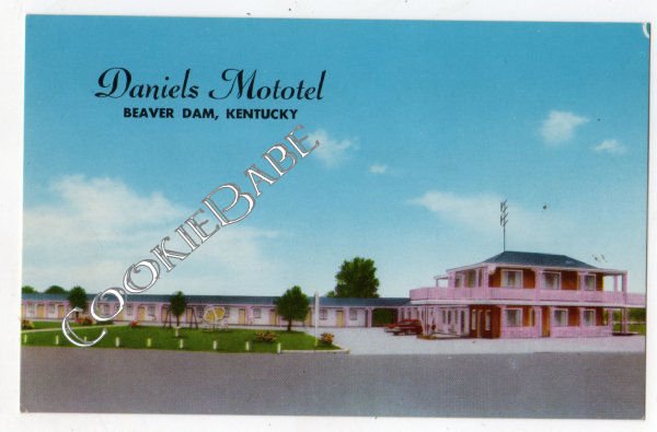 Vtg DANIELS MOTOTEL Pink Paint Motel BEAVER DAM KY F77