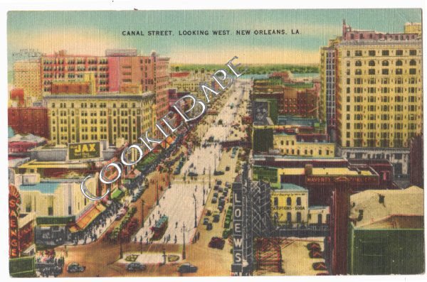 VTG NEW ORLEANS, LA ~ Old Canal Street View POSTCARD