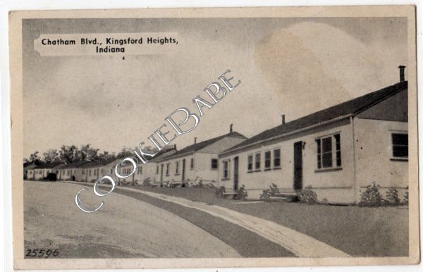 Vtg 1944 KINGSFORD HEIGHTS, IN Chatham Boulevard F68