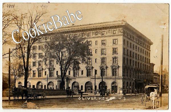 Vtg 1911 SOUTH BEND, IN *Oliver Hotel* RPPC F115