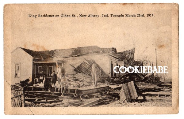 1917 NEW ALBANY, IN TORNADO DISASTER Old POSTCARD L144