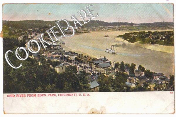 1907 OHIO RIVER Eden Park CINCINNATI OH POSTCARD F85